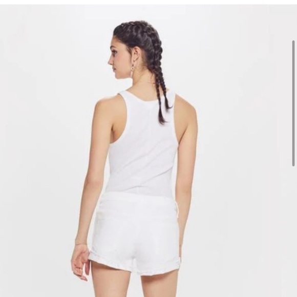 Mother Jeans The Rascal Slit Flip Short In Glass Slipper Mid Rise 2.5" I… - Picture 2 of 16